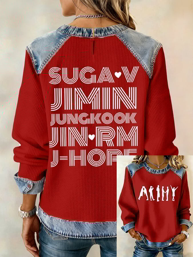 Women's Leisure Print Sweatshirt