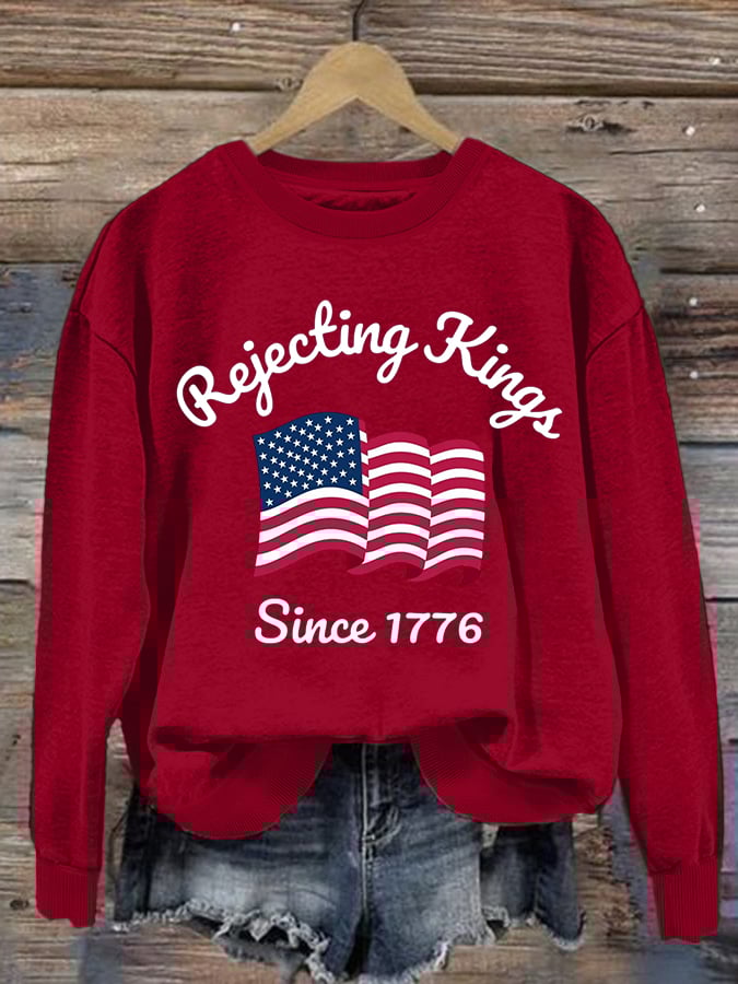 🔥Buy 3 Get 15% Off🔥Women's Rejecting Kings Print Sweatshirt