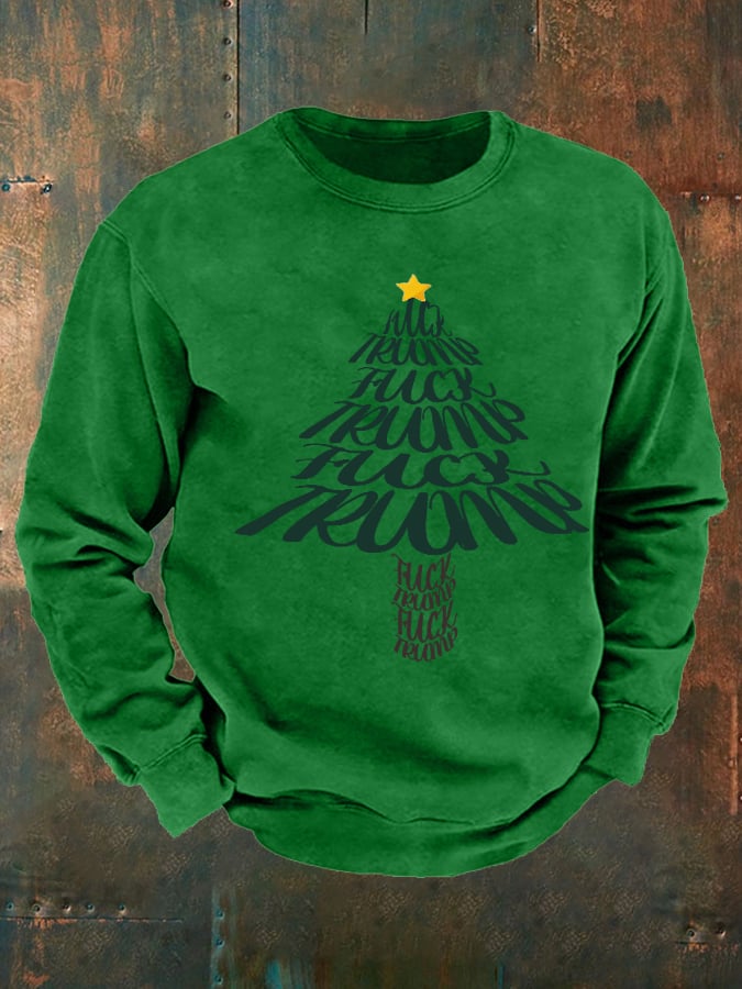 🔥Buy 3 Get 15% Off🔥Men's Funny Christmas Tree With fdt print Casual Sweatshirt