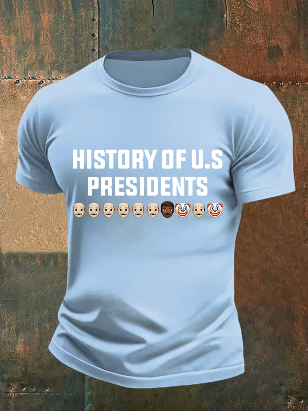 🔥Buy 3 Get 15% Off🔥Men's History Of US Presidents Print T-Shirt