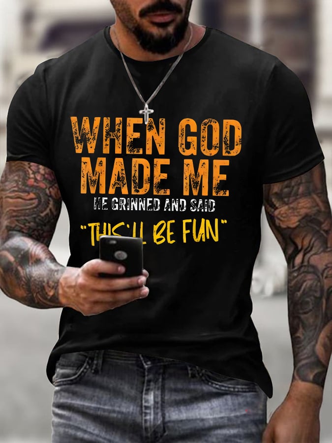 Men'S Casual Faith Short-Sleeved T-Shirt