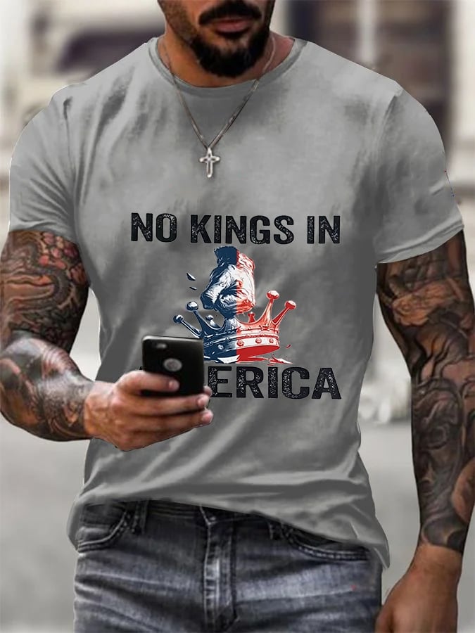 Men's No Kings In America Print T-shirt