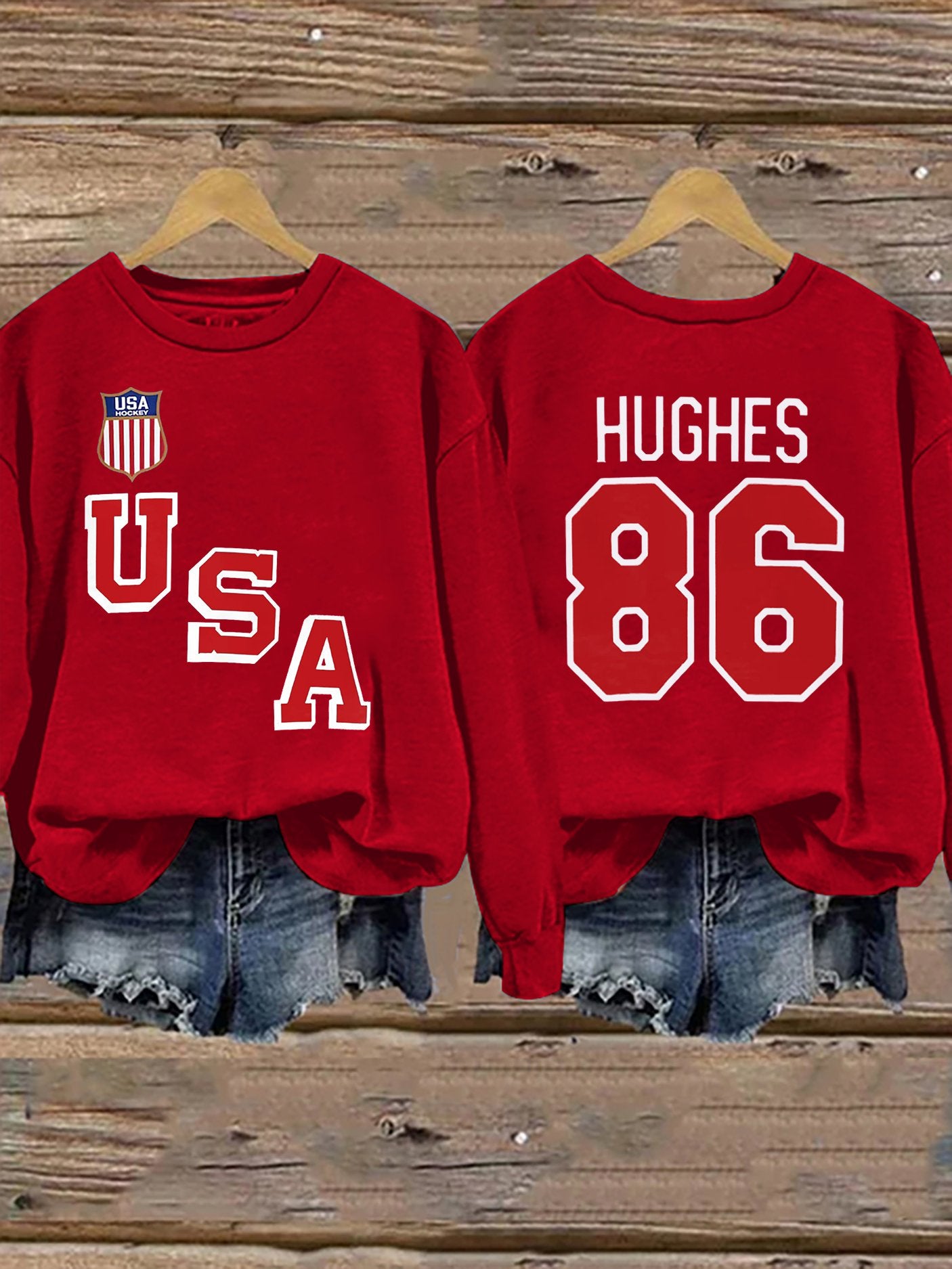 Women's Hockey Print Sweatshirt