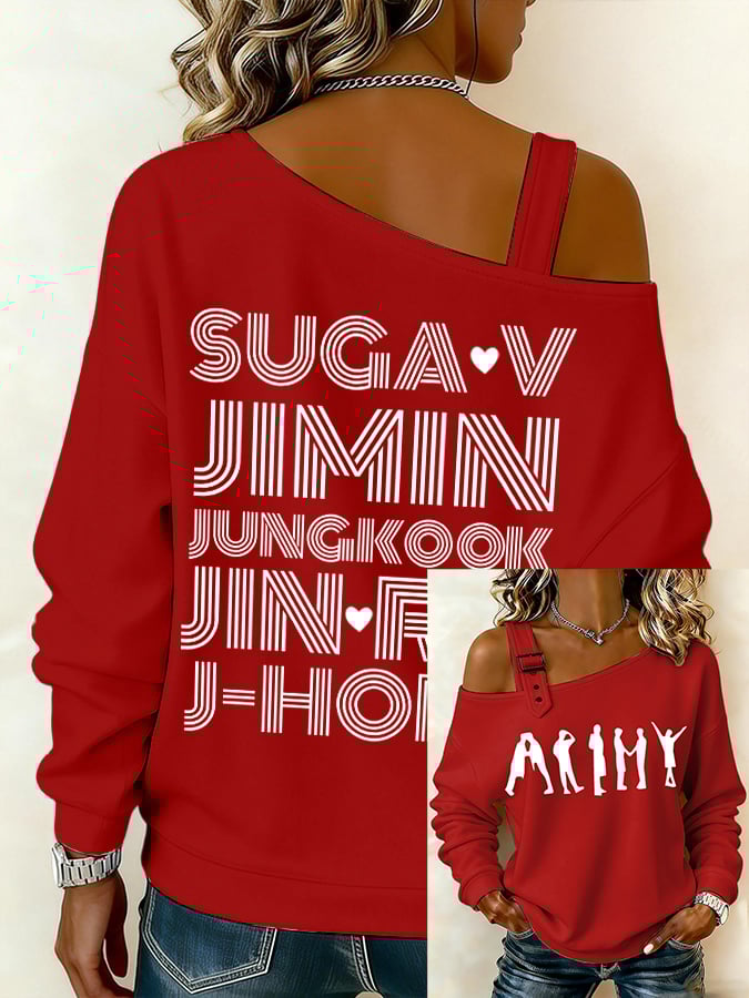 Women's BTS lovers Printed Sweatshirt