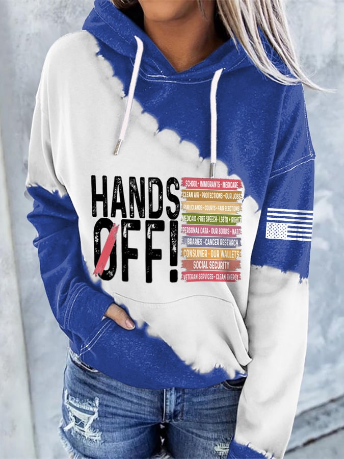 🔥Buy 3 Get 15% Off🔥Women's Retro Hands Off Protest Print Hoodie