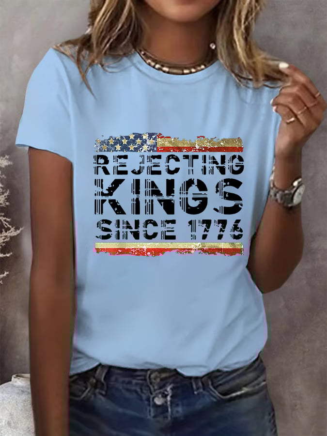 Women's Fashion Casual FDT Reject King Tiger Print T-shirt