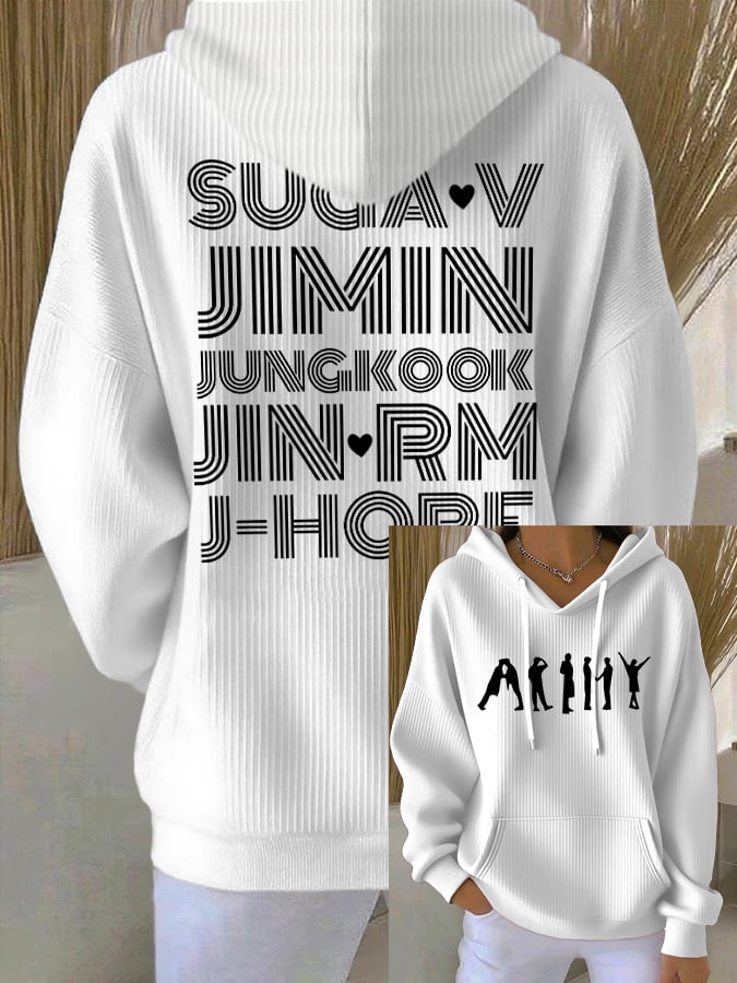 Women's K-pop boy band hoodie