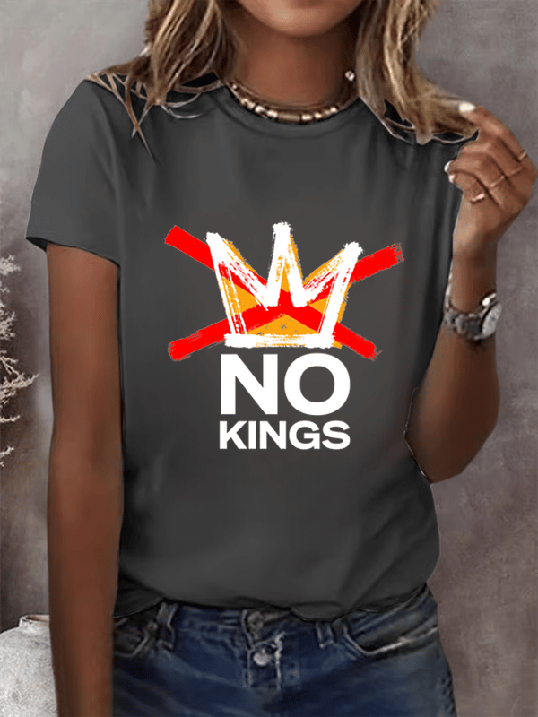🔥Buy 3 Get 15% Off Women's America has No Kings Printed Casual T-Shirt