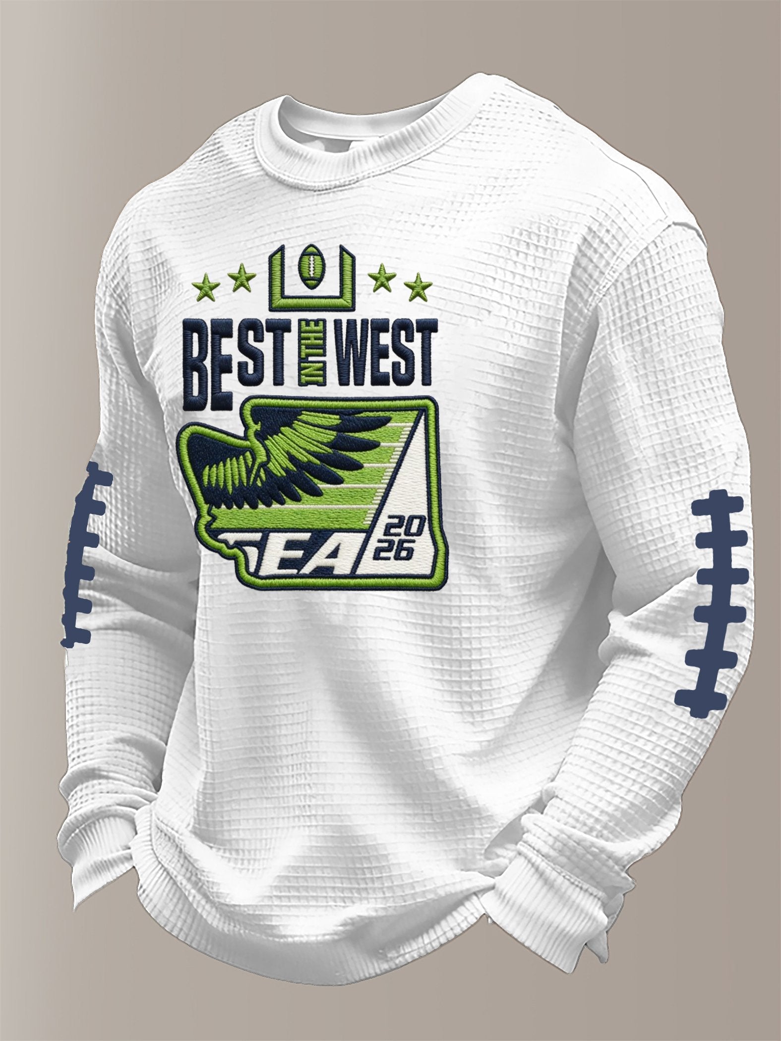 Men's Football Print Waffle T-Shirt