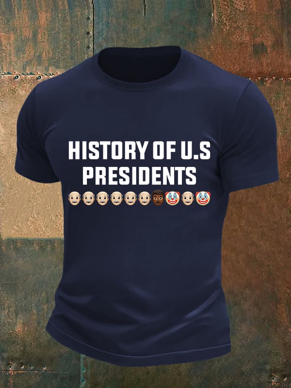 🔥Buy 3 Get 15% Off🔥Men's History Of US Presidents Print T-Shirt