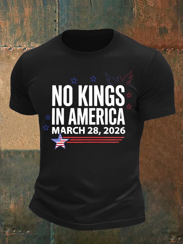 Men's NO KINGS IN AMERICA Print T-Shirt