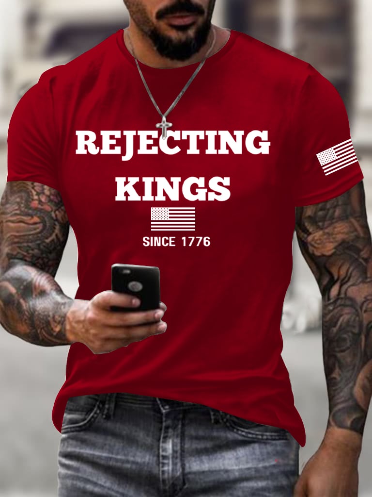 🔥Buy 3 Get 15% Off🔥Men's No Kings In America Printed Casual T-shirt
