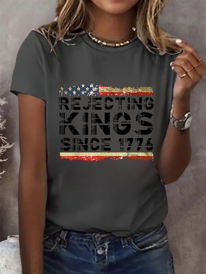 Women's Fashion Casual FDT Reject King Tiger Print T-shirt