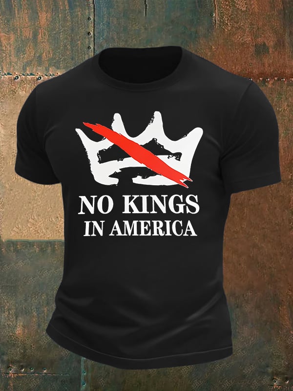 🔥Buy 3 Get 15% Off🔥Men's no kings in America print T-Shirt
