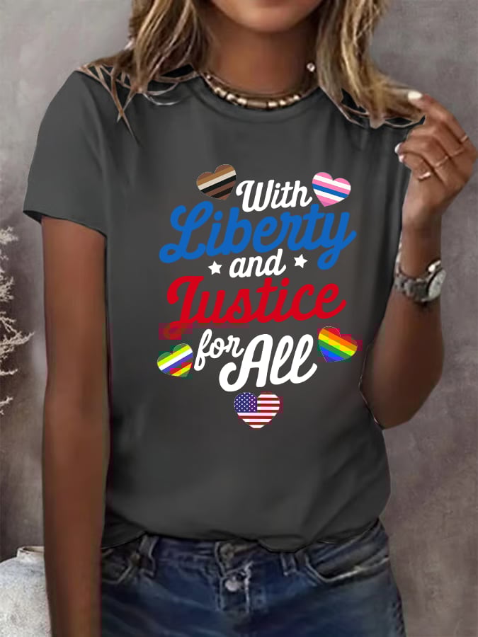 Women's With liberty and justice for all T-Shirt