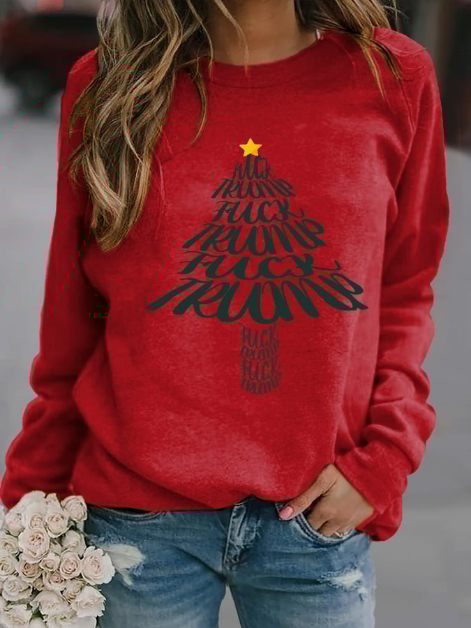 🔥Buy 3 Get 15% Off🔥Women's Funny Christmas Tree With fdt Sweatshirt