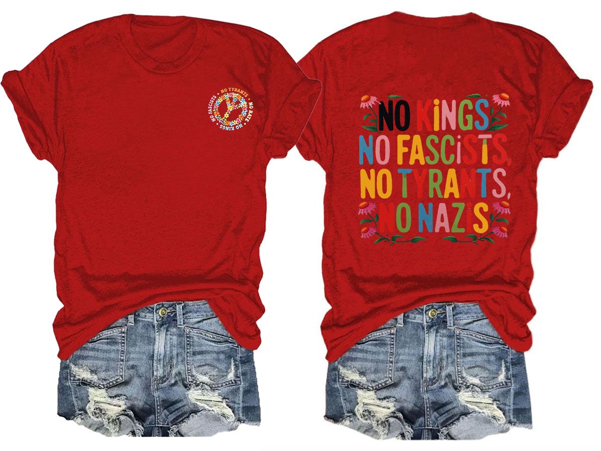 No Kings In America Print T-shirt