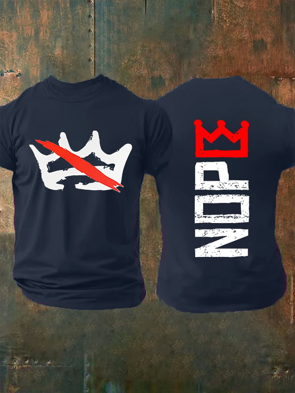 🔥Buy 3 Get 15% Off Men's Nope, No Kings In America Print T-shirt