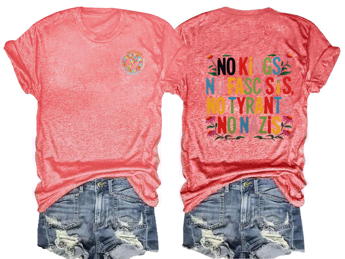 No Kings In America Print T-shirt