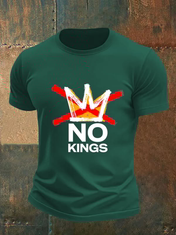 🔥Buy 3 Get 15% Off Men's no kings in America print T-Shirt