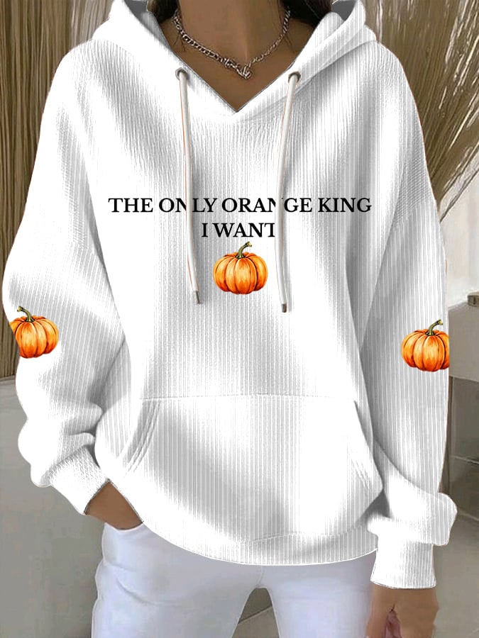 🔥Buy 3 Get 15% Off🔥Women's The Only Orange King I Want Is A Pumpkin Print Casual Sweatshirt