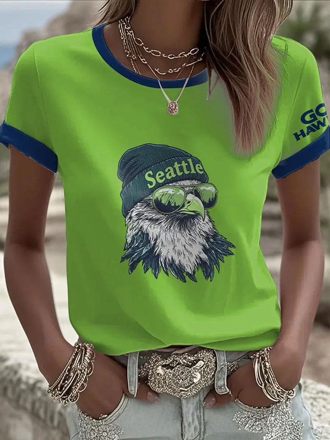 Women's Football Print T-Shirt