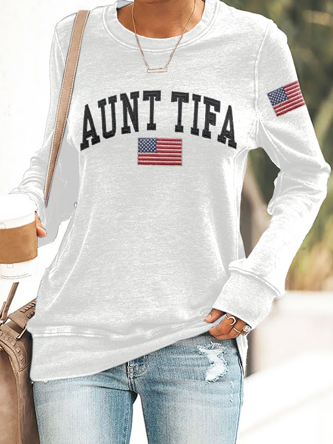 🔥Buy 3 Get 15% Off🔥Retro Aunt Tifa Print Sweatshirt