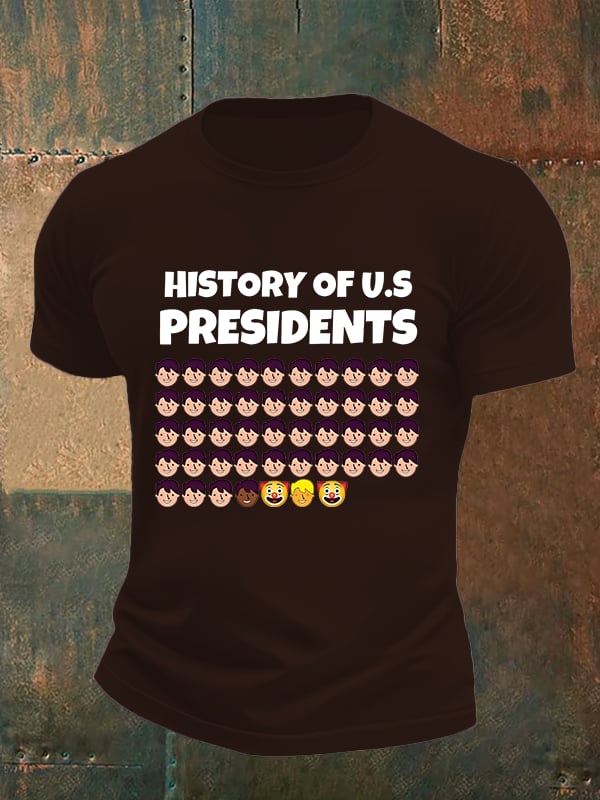 🔥Buy 3 Get 15% Off🔥Men's History Of US Presidents Print T-Shirt