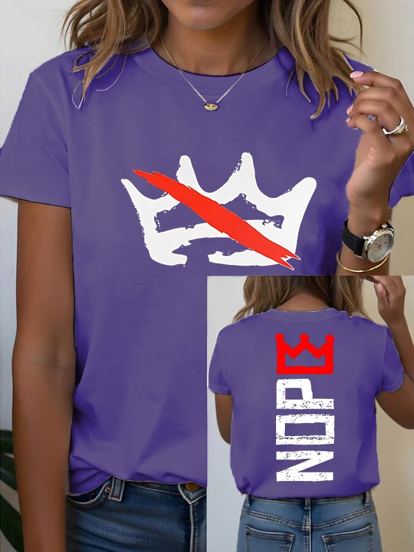 🔥Buy 3 Get 15% Off Women's America has no kings Printed Casual T-Shirt