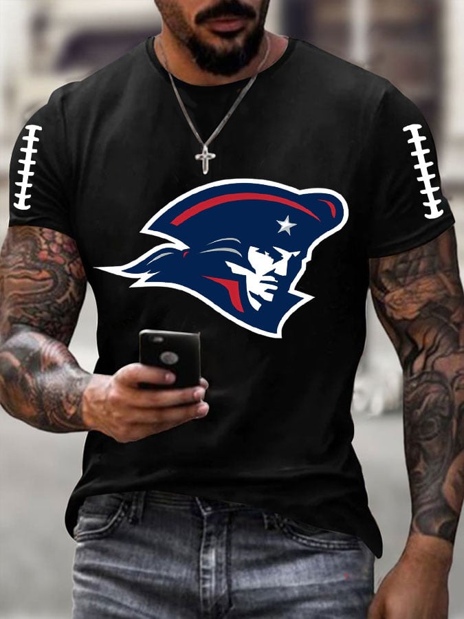 Men's Football Print Short Sleeve Top