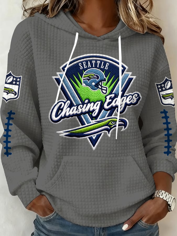 Women's Football Print Casual Sweatshirt