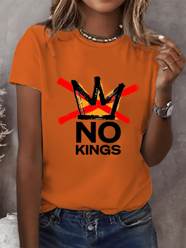 🔥Buy 3 Get 15% Off Women's America has No Kings Printed Casual T-Shirt