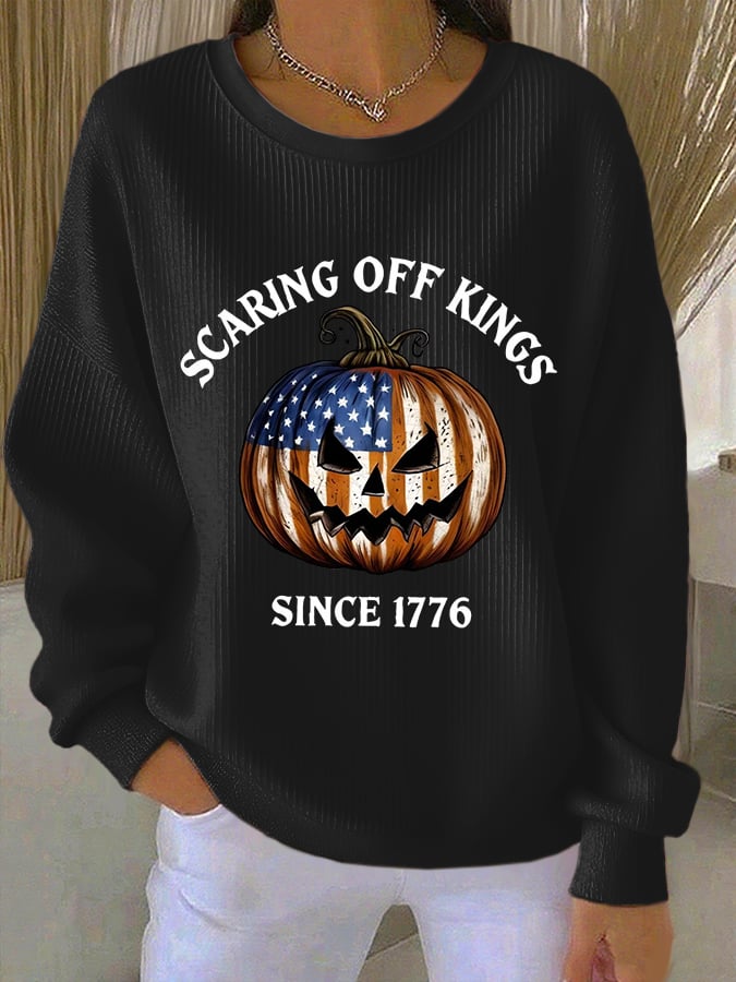 🔥Buy 3 Get 15% Off🔥Women's Scaring Off Kings Print Casual Sweatshirt
