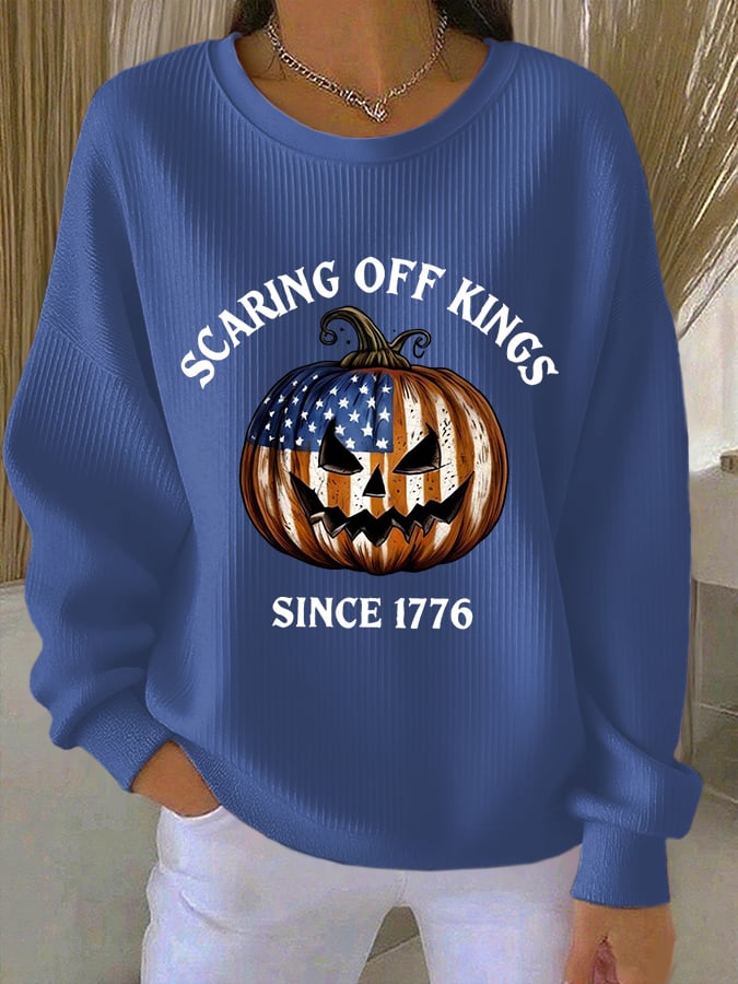 🔥Buy 3 Get 15% Off🔥Women's Scaring Off Kings Print Casual Sweatshirt