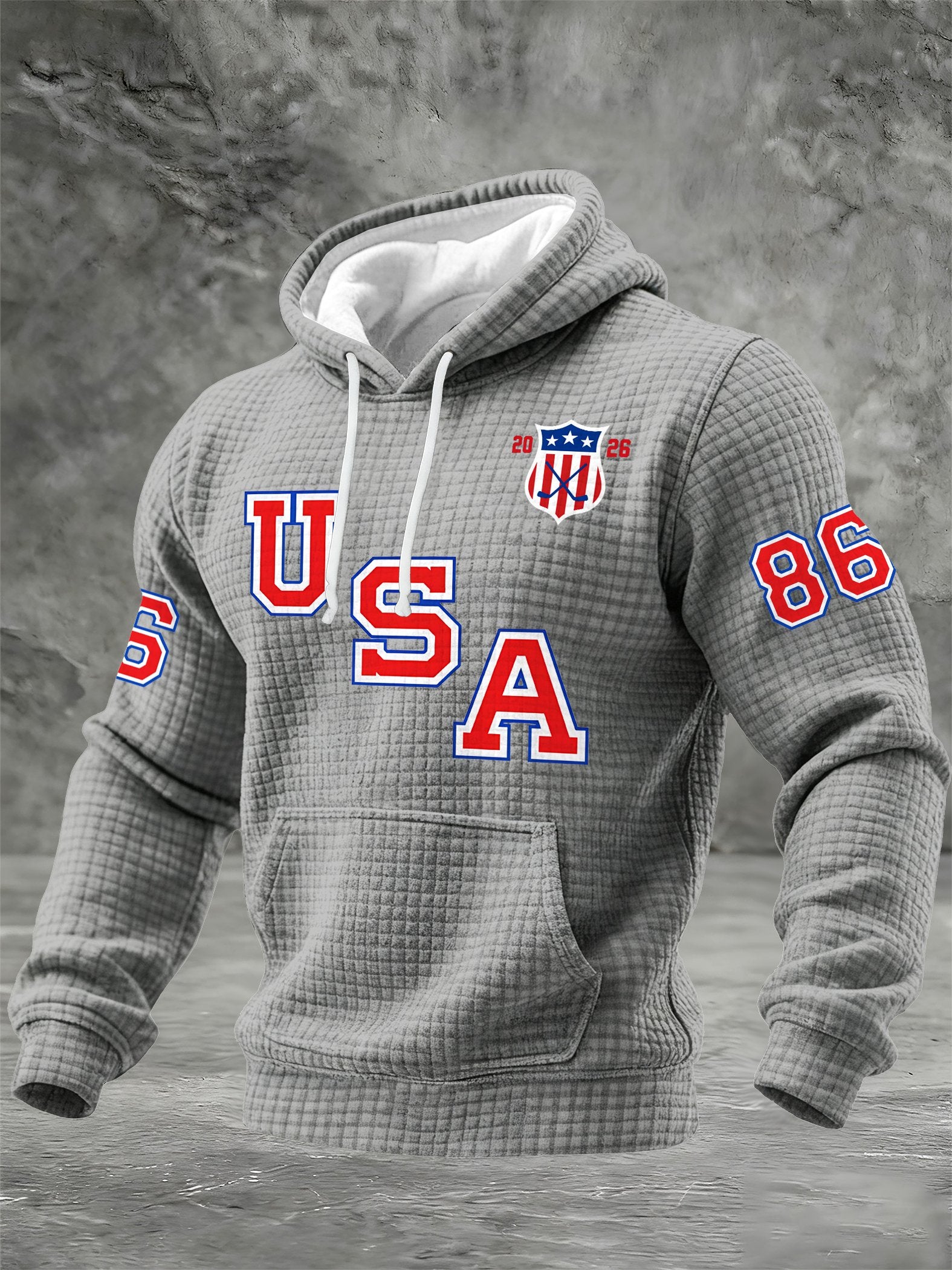 Men's Ice Hockey Printed Casual Hoodie