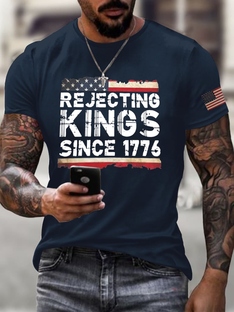 🔥Buy 3 Get 15% Off🔥Men's No Kings In America Printed Casual T-shirt
