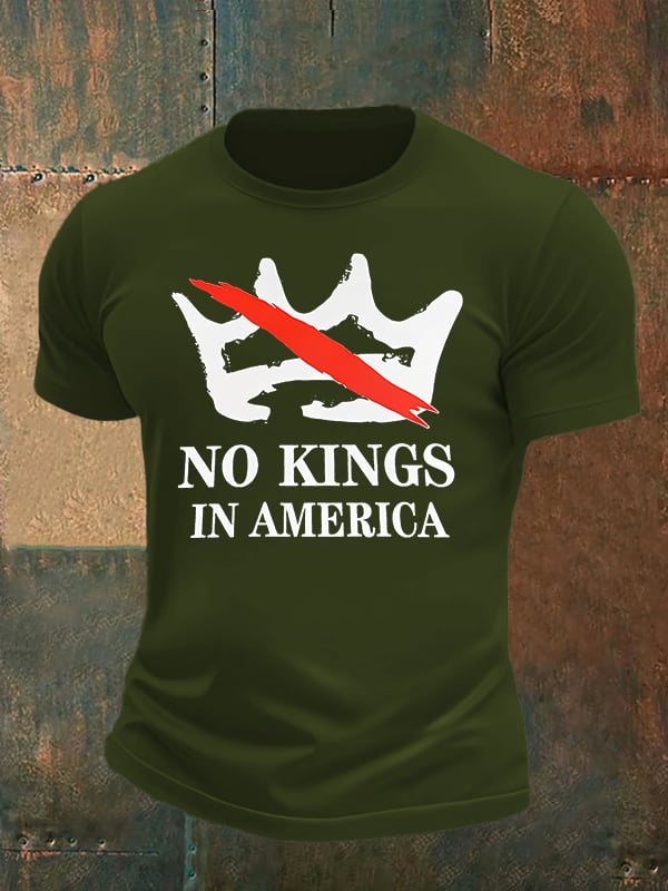 🔥Buy 3 Get 15% Off🔥Men's no kings in America print T-Shirt
