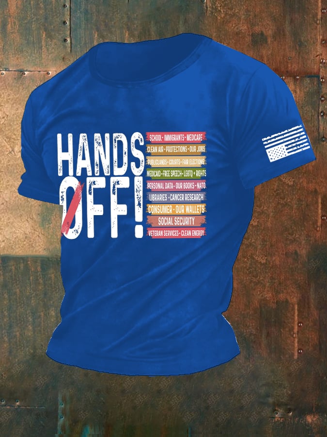 🔥Buy 3 Get 15% Off🔥Men'S Retro Hands Off Protest Print T-Shirt