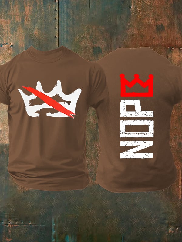 🔥Buy 3 Get 15% Off Men's Nope, No Kings In America Print T-shirt