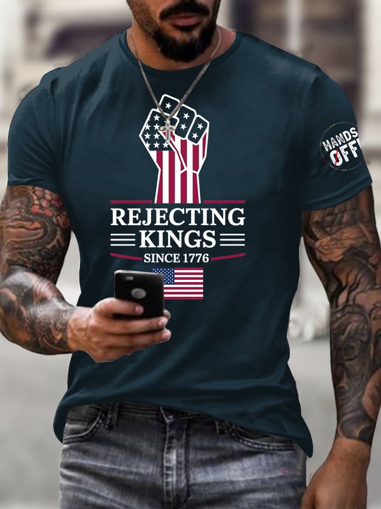 🔥Buy 3 Get 15% Off🔥Men's Fashion Casual American Kingless Short-Sleeved T-Shirt