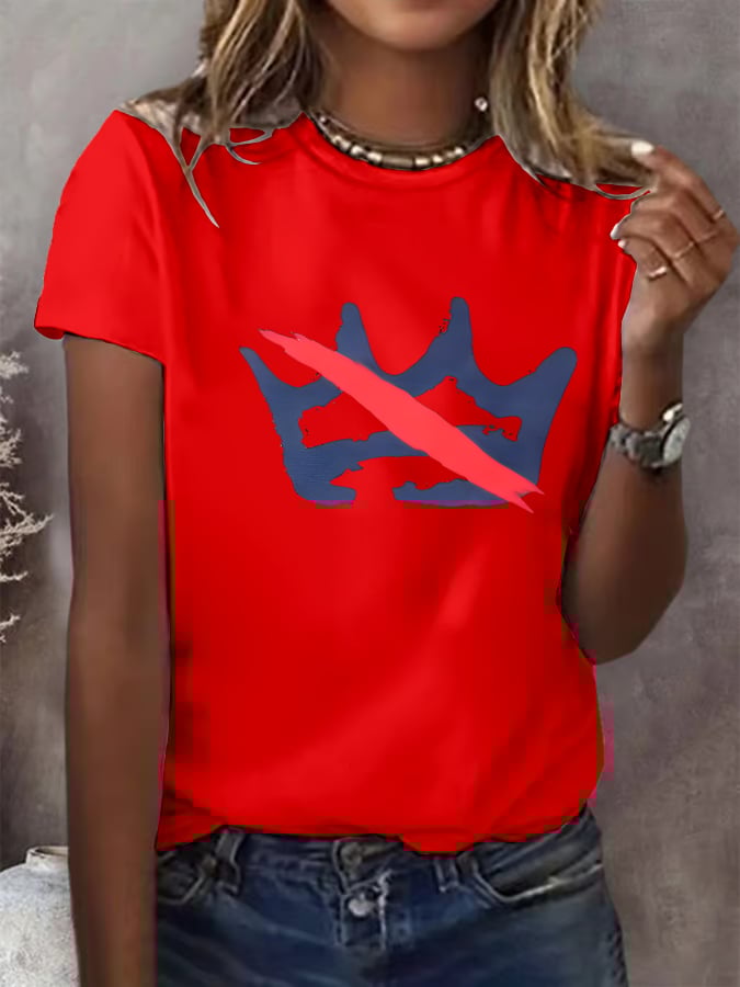 🔥Buy 3 Get 15% Off Women's America has no kings Printed Casual T-Shirt