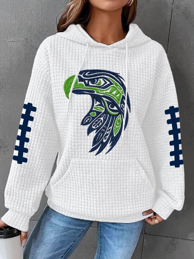 Women's Football Print Hoodie