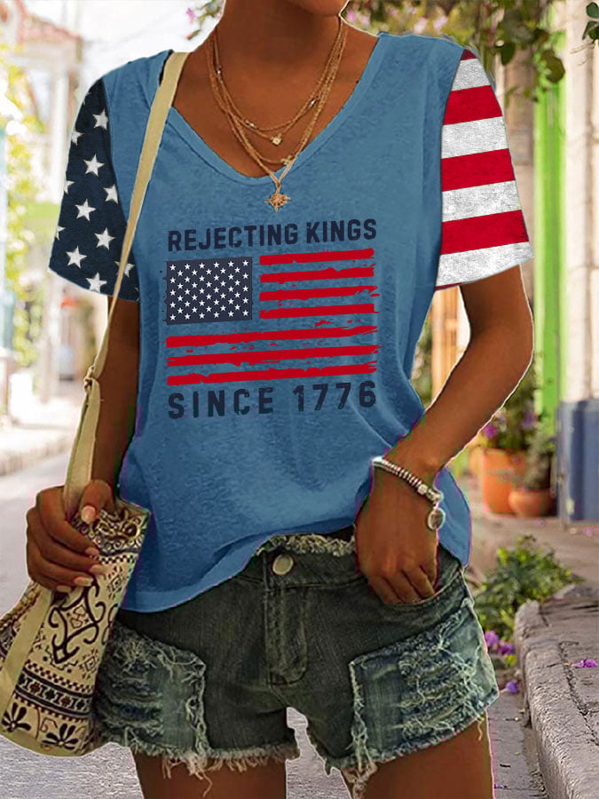 🔥Buy 3 Get 15% Off🔥Women's Casual Fashion American Kingless Printed T-Shirt