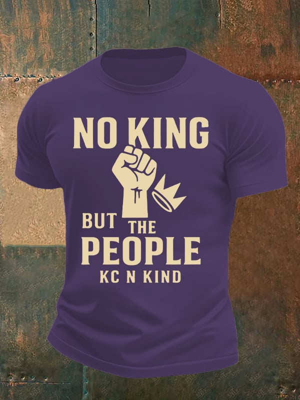 Men's no king but the people KC N kind print T-Shirt