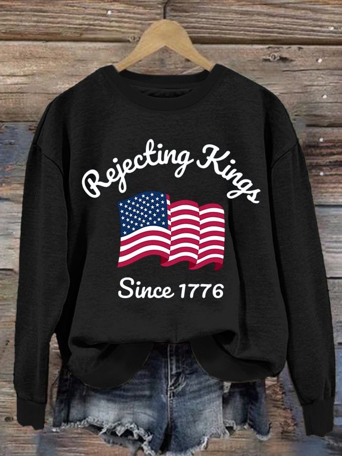🔥Buy 3 Get 15% Off🔥Women's Rejecting Kings Print Sweatshirt