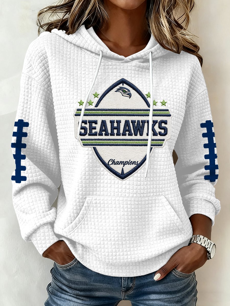 Women's Football Print Hoodie Sweatshirt