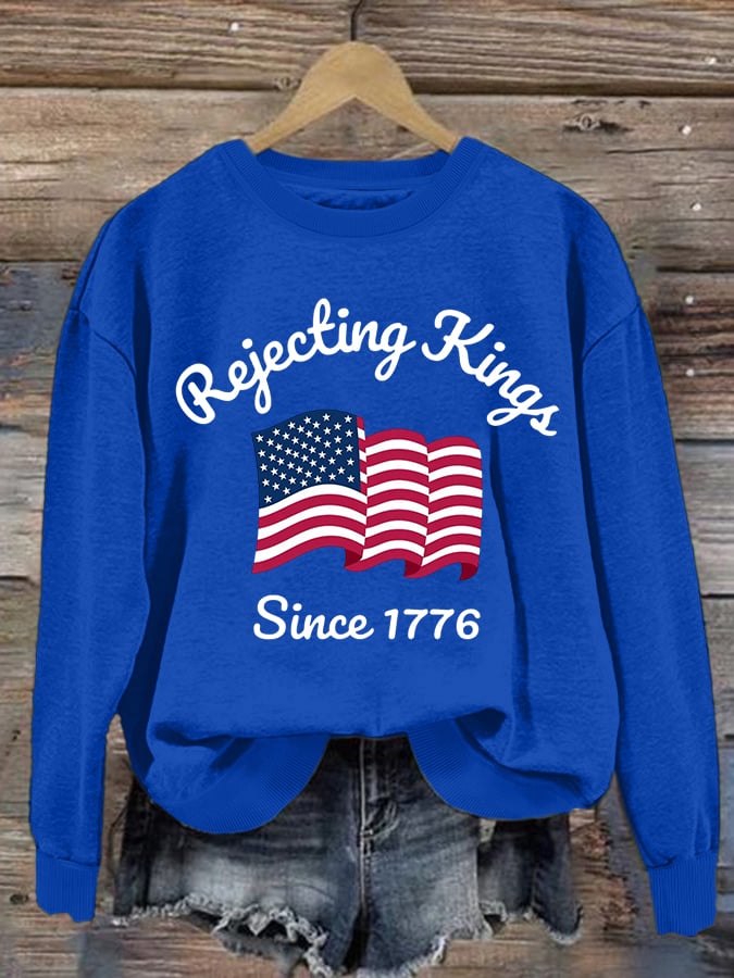 🔥Buy 3 Get 15% Off🔥Women's Rejecting Kings Print Sweatshirt