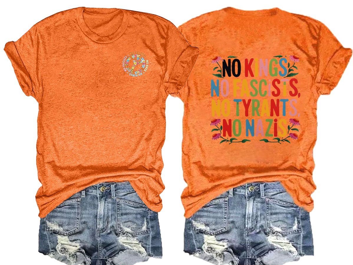 No Kings In America Print T-shirt