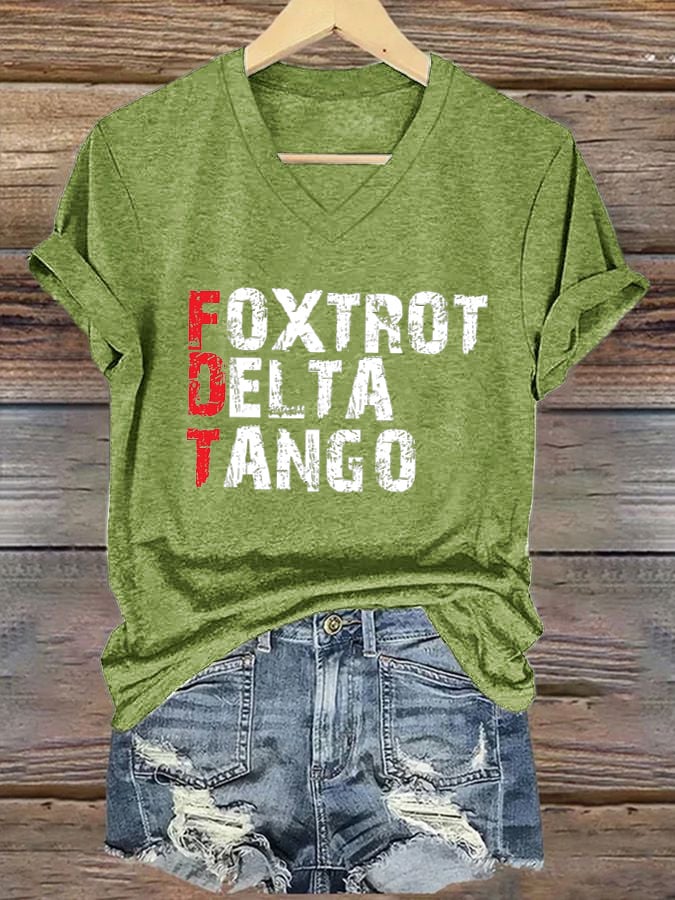 Women's Foxtrot Delta Tango Print T-Shirt