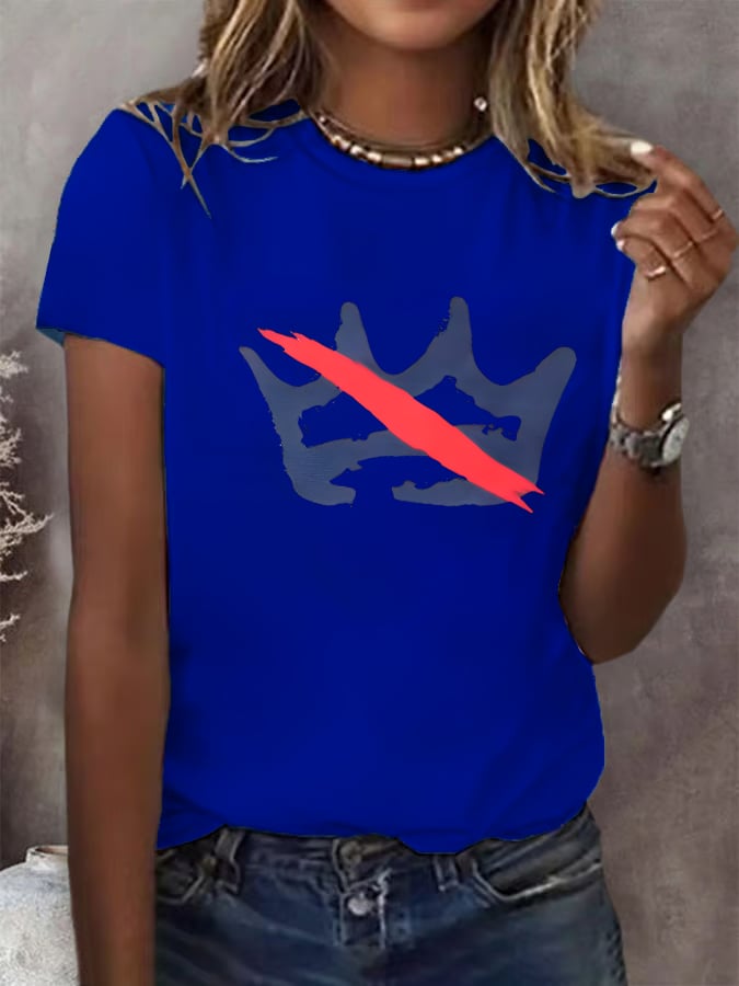 🔥Buy 3 Get 15% Off Women's America has no kings Printed Casual T-Shirt